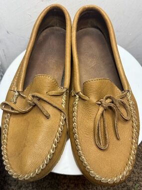 Classic Tan Leather Moccasin Loafers